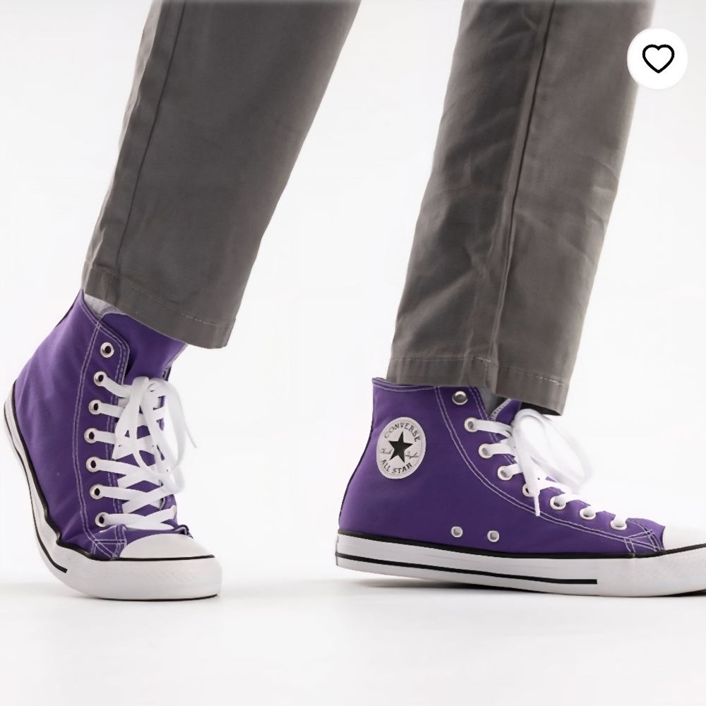 NWOT Converse Chuck Taylor All Star High-Top Sneaker in Electric Purple Canvas 5